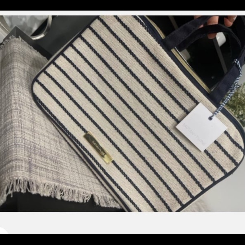 Tartan & Twine Striped Canvas Tote